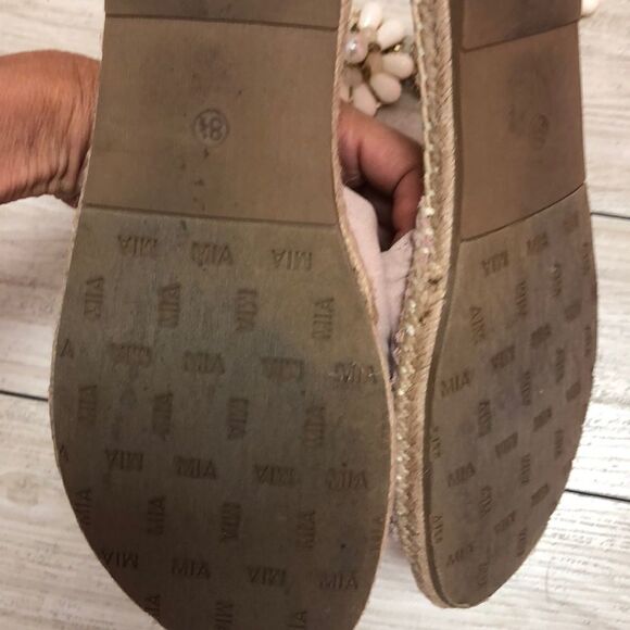 Mia Kensi blush bow slides Espadrilles size 8.5 - Picture 5 of 8